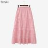 ZANZEA Women Summer Fashion Lace Crochet Patchwork Casual Long Skirts