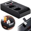 Car Armrest Box Heightening Pad Multifunctional Storage Organizer Vehicle Storage Water Case Holder Box Luxury Cup Tissue J4R3