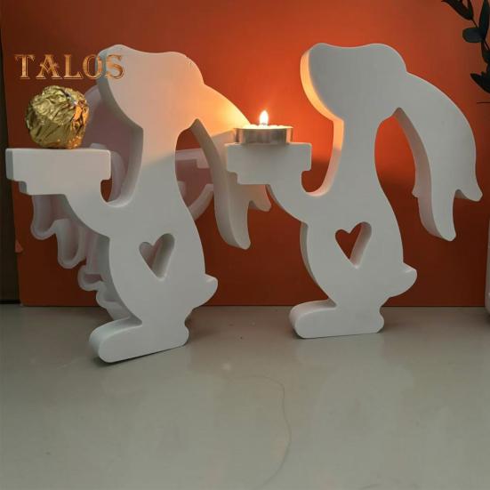 Easter Bunny Silicone Mold for DIY Crafts Rabbit Silicone Molds for Clay Modeling Easy-Release Casting Molds Reusable Bunny Soap Molds