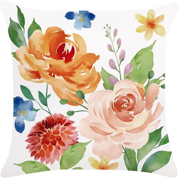 Plant and Flower Print Pillow Case Car Home Sofa Living Room Linen Pillow Cushion Nordic Style