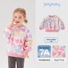 JELLYBABY Girls' Versatile Heart Print Pullover Sweatshirt