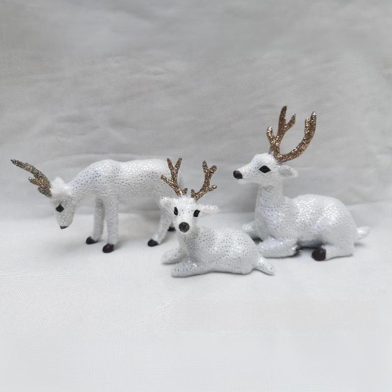1 Stück Simulierte Tiere Sikahirsch Weihnachtsgeschenke Hirsch Elch Weihnachts Hirsch Dekorationen Plüschtier Weihnachts Rentier Ornament