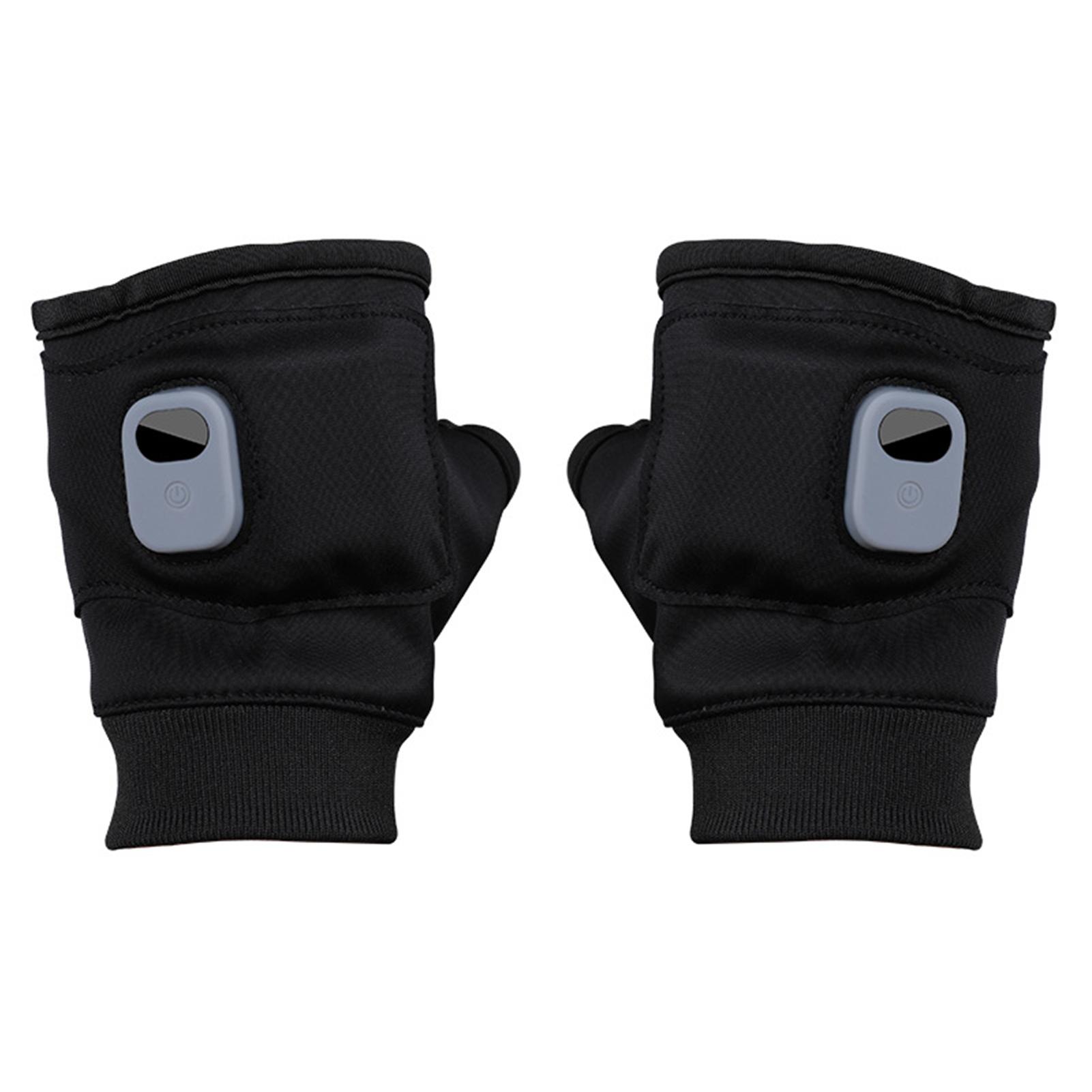 

Электрические перчатки 360 градусов нагревательные перезаряжаемые с подогревом для игры в офисе на открытом воздухе перчатки с подогревом для велоспорта чёрный