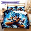 Biancheria da letto con motivo Son Goku, Set piumone Copripiumone Federa Regalo di compleanno per la casa (1 * copripiumino + 2 * federa, senza nucleo)