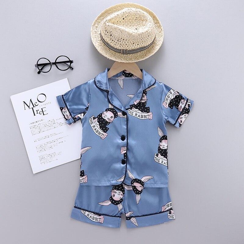 Barn Pyjamas Babyklessett Barn Tegneserietrykk Nattøy Høst Bomull Natttøy Gutter Jenter Dyr Pyjamas Pijamassett