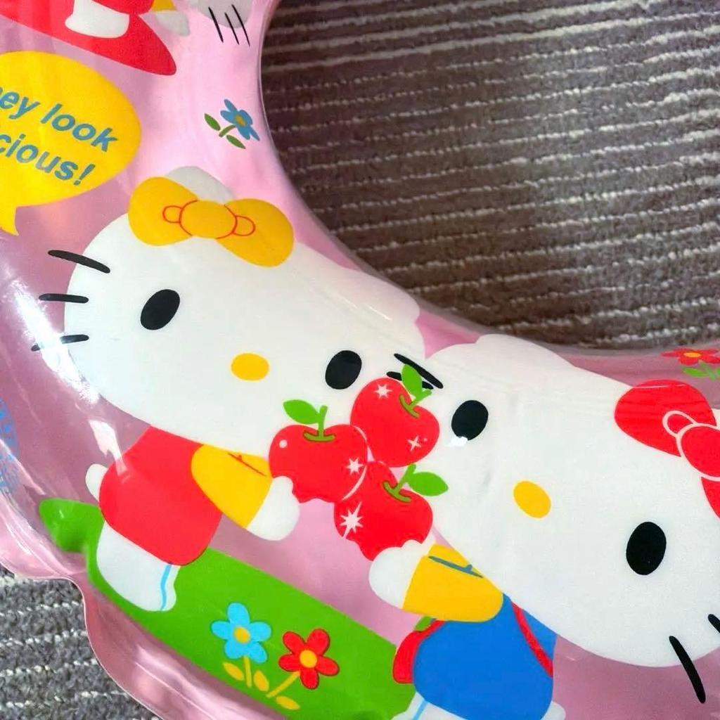 Used 1-2 times used Japan limited edition Sanrio Hello Kitty inflatable ring 45cm safety standard compliant 2008