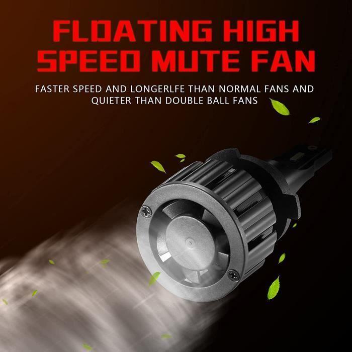 Ampoule 9005-HB3 LED, 16000LM 6500K Phares pour Voiture et Moto, Ampoules Auto de Rechange pour Lampes Halogènes et Kit Xenon,[1022]