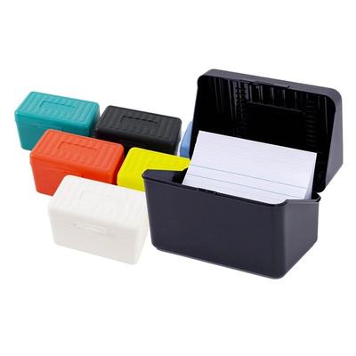 Tarjetero de escritorio de color sólido para tarjetas de visita, organizador de tarjetas de índice, caja de almacenamiento de tarjetas, notas adhesivas