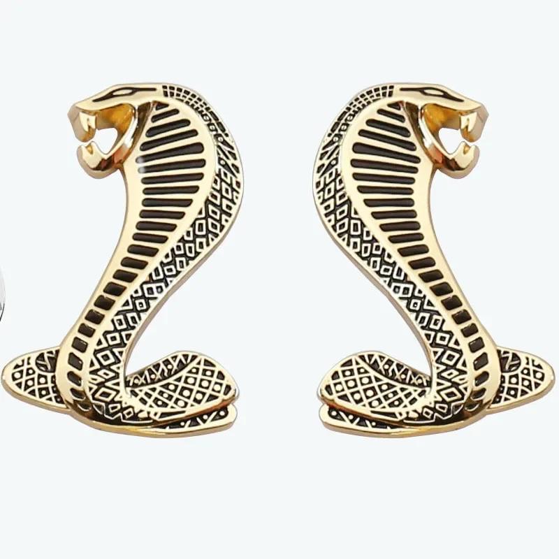 Automotive General Cobra 3D Sticker Car Modification Personalized Metal Tail Logo Covering Scratches Accessories