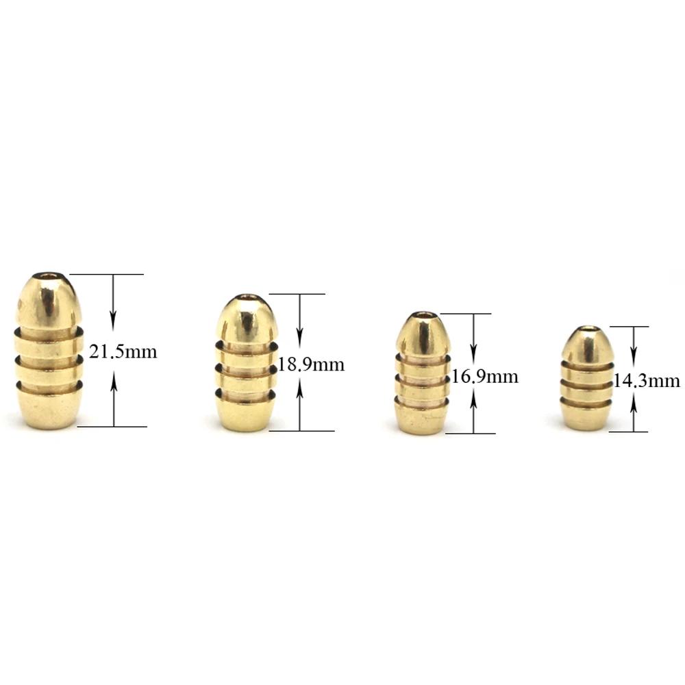 20pcs Brass Copper Fishing Sinkers Weights RIG 1.8g 3.5g 7g 10g Set for Soft Lure Rigging and Fly Tying Tackle Accessories 260319