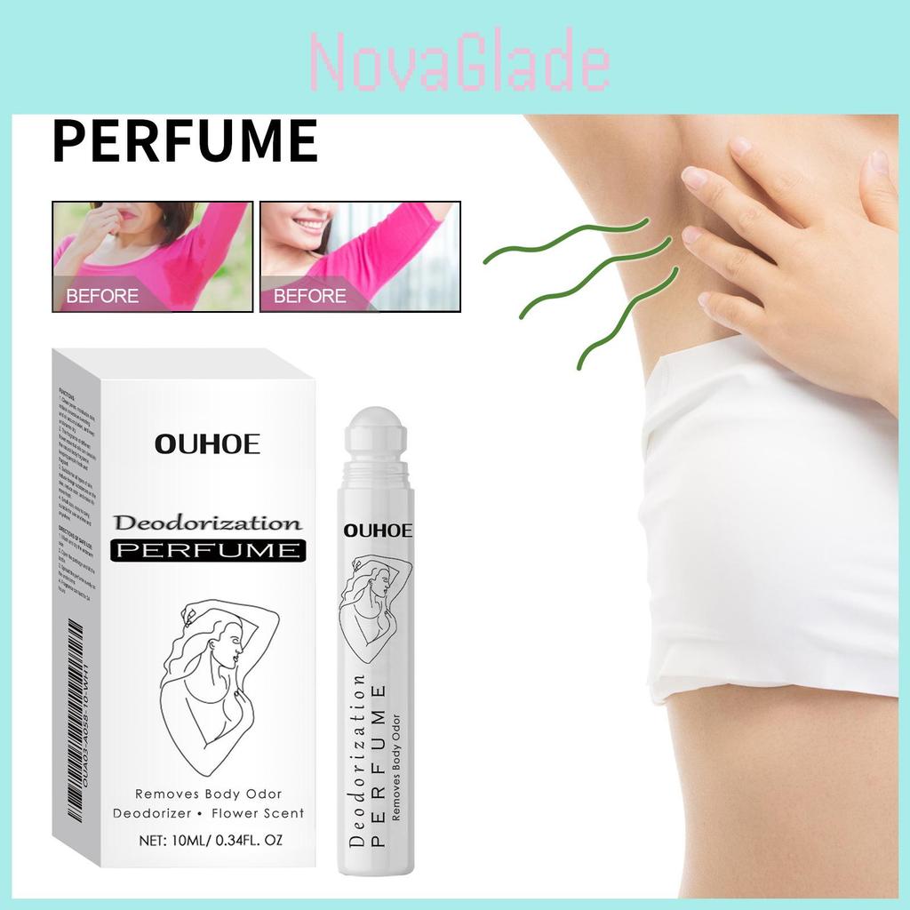 Ouhoe Refreshing Deodorant Roll-on Perfume For Underarm Odor Control With Natural Fragrance