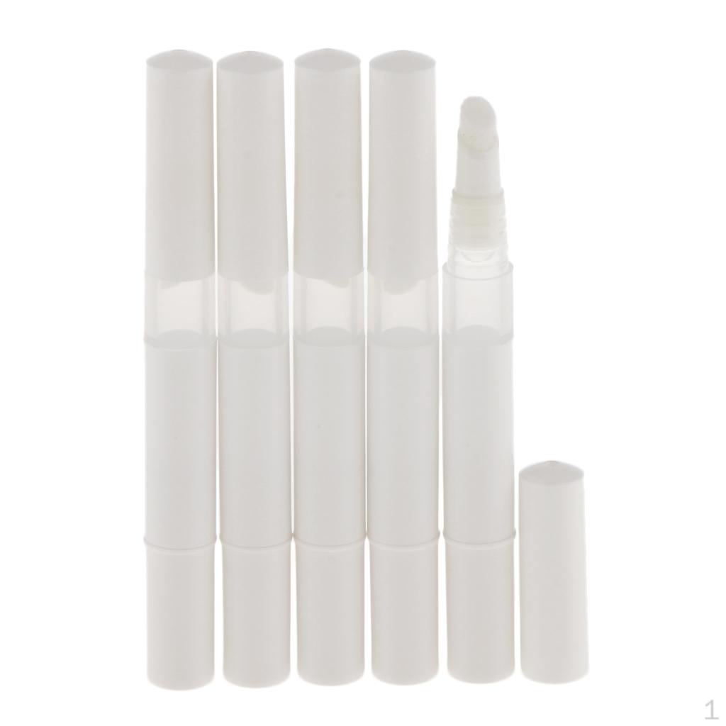 

5 ml Pens Empty Nail Oil Pen with Brush Tip, Cosmetic Container Applicators Liquid Tube Choose Color белый