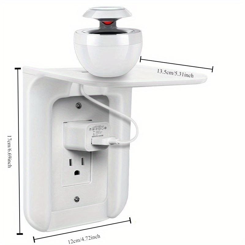 Household Wall Mount Switch Socket Rack ABS Power Outlet Shelf for Home Barthroom Storage Mobile Phone Charging Rack Holder