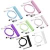 USB Type C Mechanical Keyboard Coiled Cable Hardware Linker Computer Aviation Mechanical Cable Spiral Gaming USB Keyboard Cable