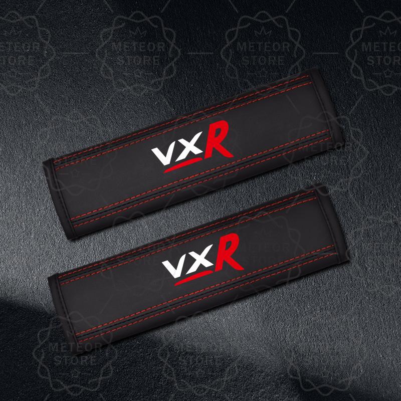 2pcs Car Styling VXR Emblem Leather Seat Belt Cover For Opel Vauxhall OPC Line Corsa D E Zafira B Insignia Astra H Accessories vfr3