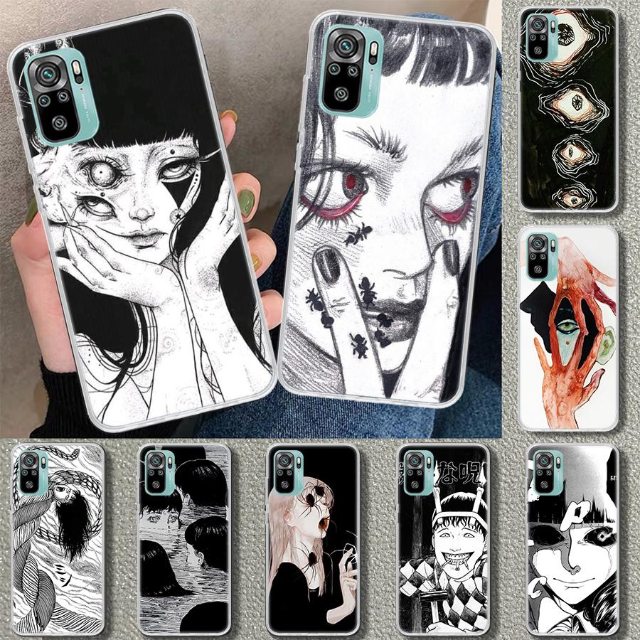 Japanese Horror Manga Style Phone Case Cover For Xiaomi Redmi Note 15 14 13 12 11 Pro Plus 14S 12S 11S 11T 11E 10S 10 Customized