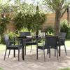 VidaXL 5-Piece Garden Dining Set with Cushions Black Poly Rattan 3379068