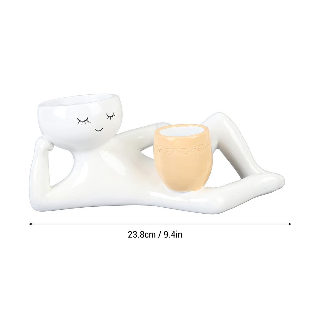 Succulent Pot Creative Breathable Synthetic Resin Flower Pot for Desktop Ornament Decoration