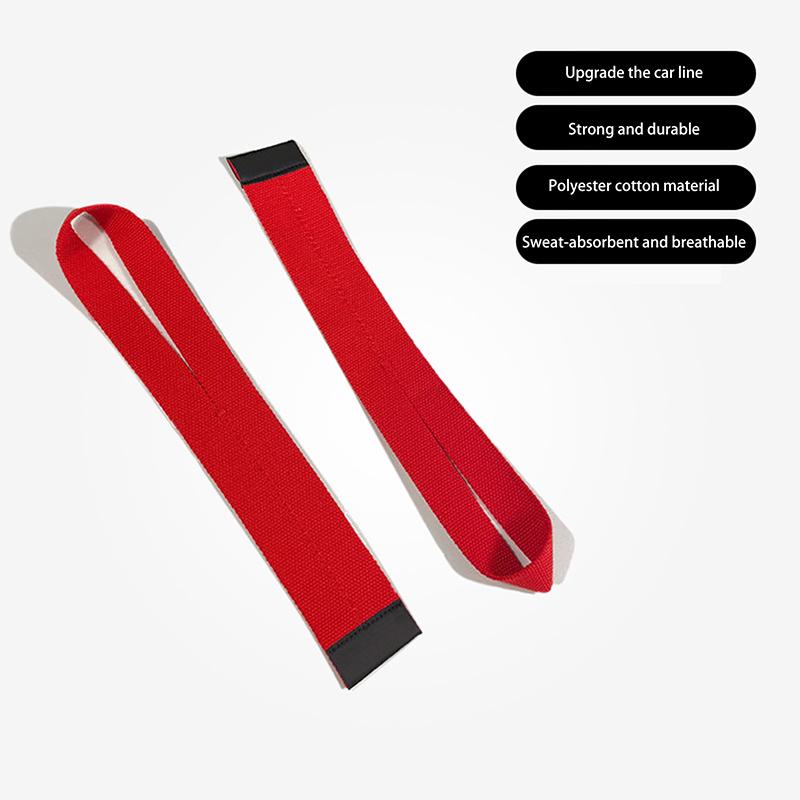 1Pair Gym Lifting Straps Weight Lifting Wrist Weight Belt Body Building Gloves For Women Men Fitness Crossfit Barbells Power