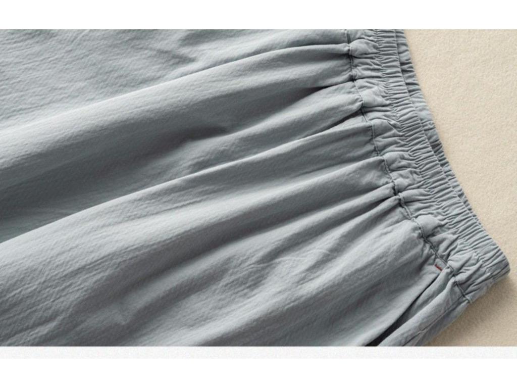 Damskie bawełniane i lniane spodnie haremowe z artystycznym haftem koronkowym, dziewięciopunktowe, o luźnym kroju, letnie, codzienne bloomersy.