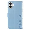 For iPhone 16 Plus Leather Case Wallet Phone Cover Dandelion Imprint