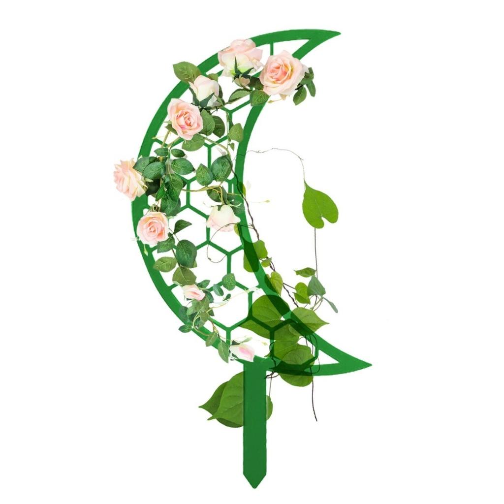5Pcs Plastic Moon Shape Plant Trellis for Climbing Plant DIY Small Climbing Plant Trellis Flower Pots Supports for Garden Potted Plant Vine Ivy Flower