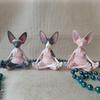 Vtipný Buddha Sphynx figurka kočky Meditace Jóga Výzdoba šťastné kočky Umělecké sochy Venkovní zahradní sochy Figurka