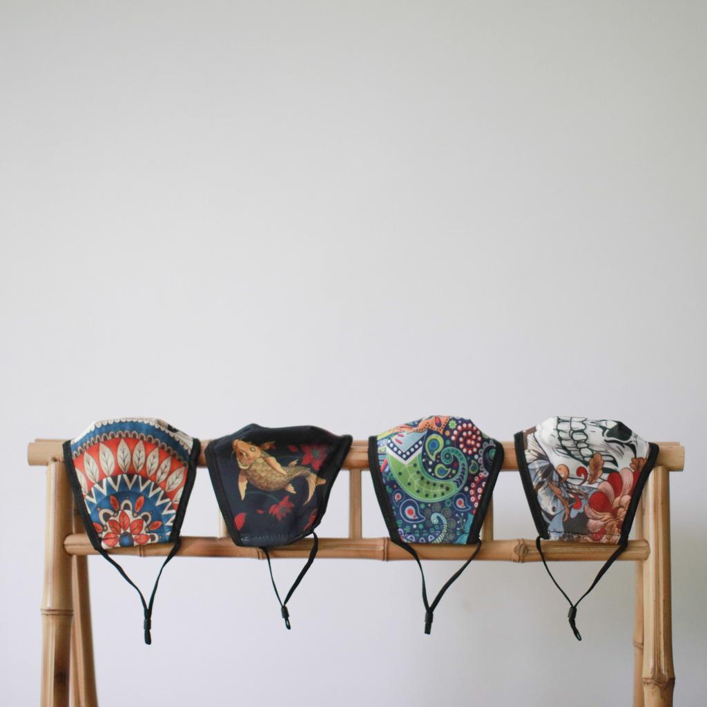 Reusable Cloth Face Mask - Colorful Calavera Adult
