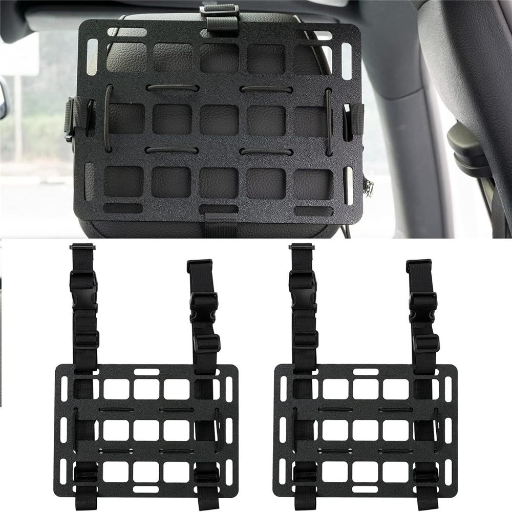 Tactical MOLLE Panel Rigid Car Headrest Shooting Gun Rifle Rack Bracket Storage