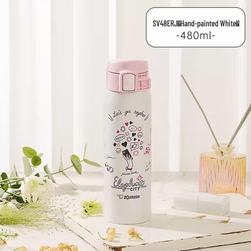 Zojirushi 480ml Stainless Steel Insulated Mug with Pop-Up Lid