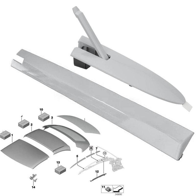 Authentic 2Pcs Roof Top Decorative Hinge Cover Lid Trim For BMW 3 4 Series E93 F33 M3 F83