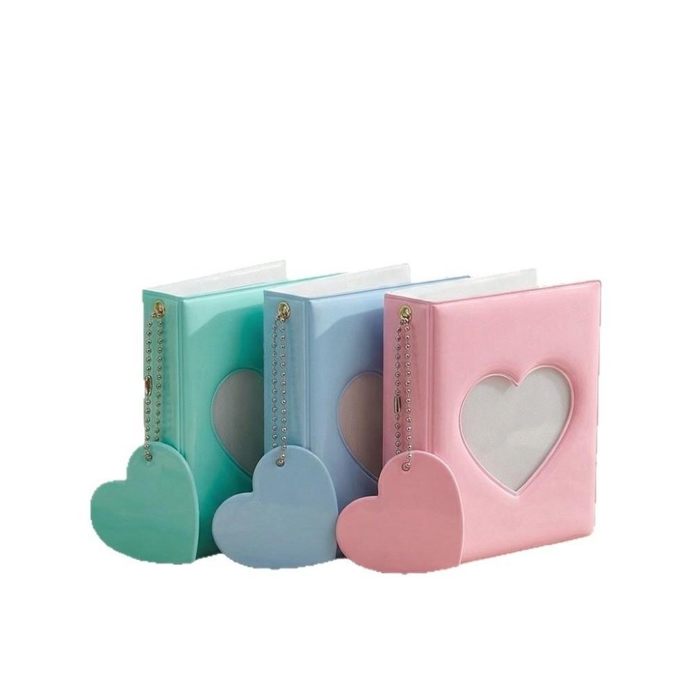 Portable Photo Album 3 Inch 40 Pockets Love Heart Card Book Photocard Album  Kpop Photocard