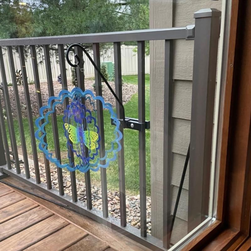 Zábradlí na terase Závěs na rostliny Pevný Hák na plotovou terasu Dekorativní Hák Závěs pro zavěšení rostlin Krmítka pro ptáky