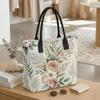  Boho Floral Tote Bag Large Capacity Shoulder Handbag for Daily Shopping