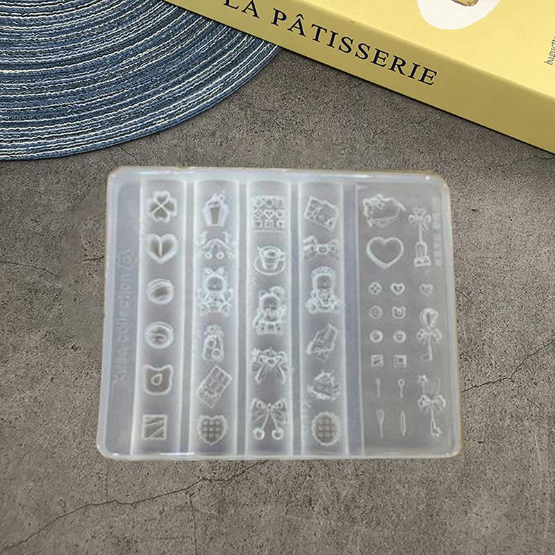 

3D Кавайная форма для куклы Лабубу Маленький медвежонок Украшения для нейл-арта Ногти Сделай сам Дизайн Нейл-арт Форма для ногтей Пластина для стемпинга Форма для маникюра B