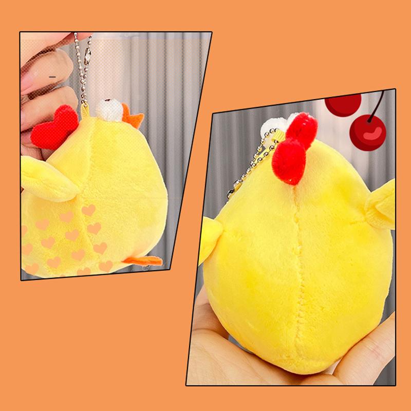 Niedliches hockendes Hühnchen Plüschpuppe Schlüsselanhänger Cheer Ente Taschenanhänger Greifautomat Puppe