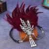 1920s Feather Headband with Rhinestones: Bachelorette Party & Masquerade Accessory