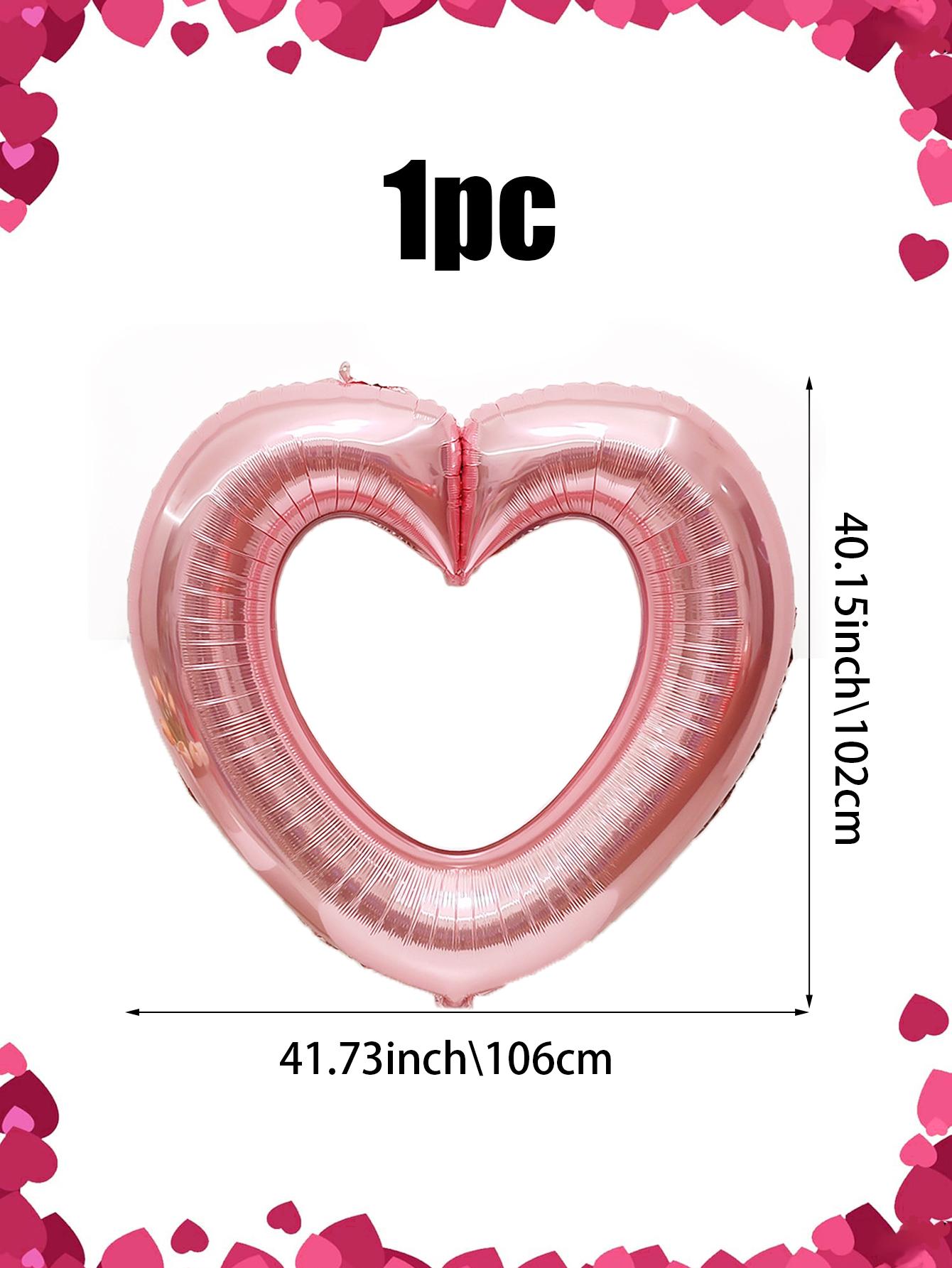 

1 шт. 42-дюймовый полый воздушный шар из алюминиевой фольги с надписью «Любовь», подходит для дней рождения, юбилеев, фотосессий Other розовый