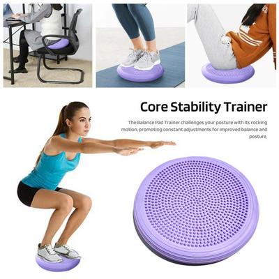 PVC-Yoga-Balance-Pad mit Luftpumpe, Wackel-Balance-Kissenbrett, aufblasbare Massage, Wackelsitz, Gleichgewichts-Stabilitätstraining, Kerntraining, sensorische Scheibe