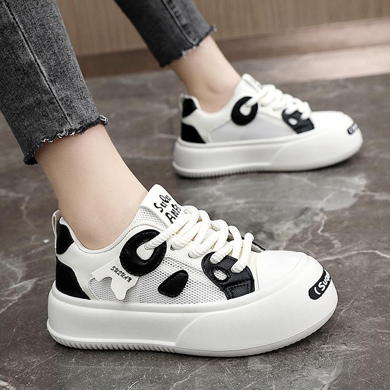 Spring 2025 New Little White Shoes For Women Korean Version Women's Thick Soled Height Increasing Sneakers Trendy Womens Shoes
