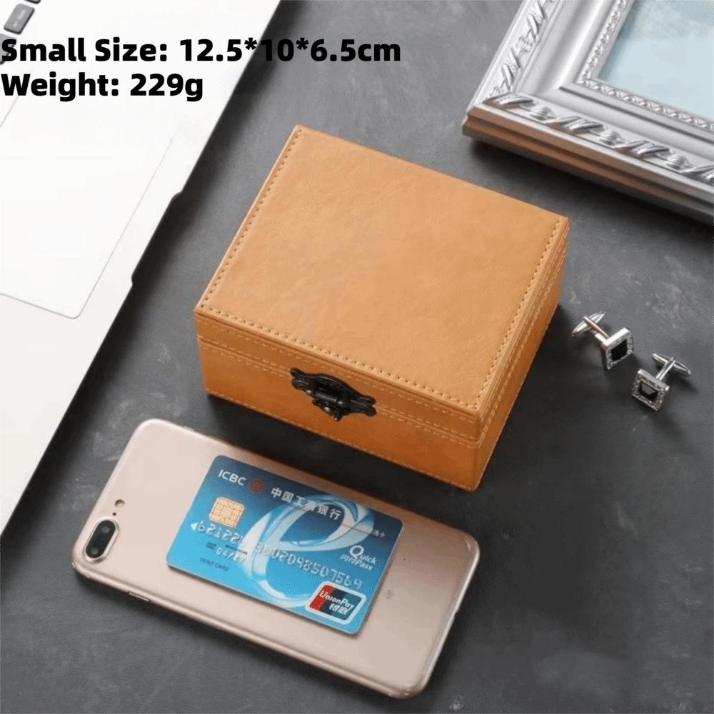 

Mad Horse Leather Faraday Box RFID Blocking Mobile Phone Box Retro Signal Shield Box Storage Box S