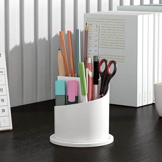 Drehbarer Make-up-Pinselhalter Versteckter Zahnbürstenhalter mit Schiebedeckel Mehrkammer-Staubdichter Make-up-Organizer für Badezimmer-Waschtisch