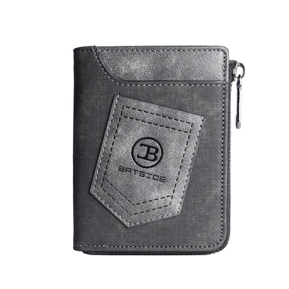 

RFID Мужские кошельки-бифолды Защита от кражи Держатель для кредитных карт Высококачественный карман для монет Мужской чёрный