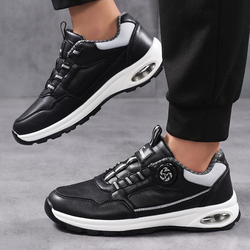Rotary buckle low-top fashion light luxury versatile casual shoes non-slip wear-resistant soft-soled outdoor sports shoes