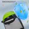 Garden Grass Trimmer Helmet with Full Face Mesh Visor Breathable Anti-Scratch Safety Guard for Yard Lawn Mowing Work