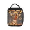 Tung Tung Tung Sahur Insulated Lunch Bags High Capacity Italian Brainrot Meme Meal Container Cooler Bag Tote Lunch Box Work