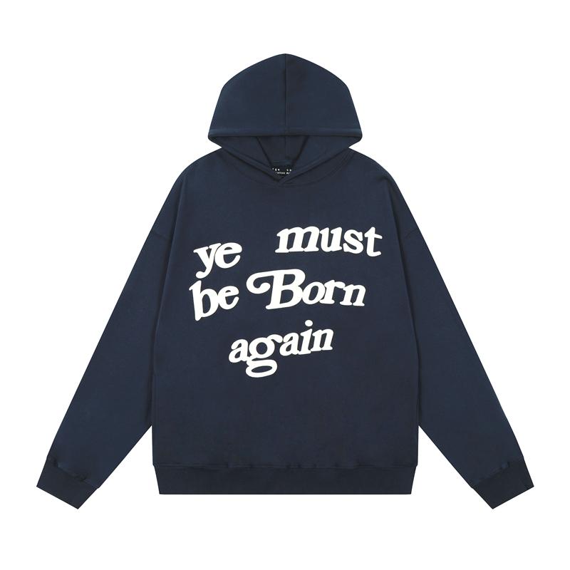 Новая мода винтажная уличная одежда с принтом вспенивающиеся толстовки с капюшоном XL темно-синий 4568₽