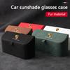 1 ST Suede Bilglasögonlåda Solskyddsglasögonförvaringsklämmor För Porsche Cayenne Panamera Macan 911 718 Taycan Boxster Cayman 918