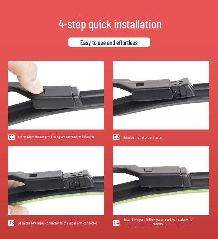 Chery eQ1 Small Ant and Tiggo Wiper Blade - 8PLUS, 5X Boneless, Car-Specific