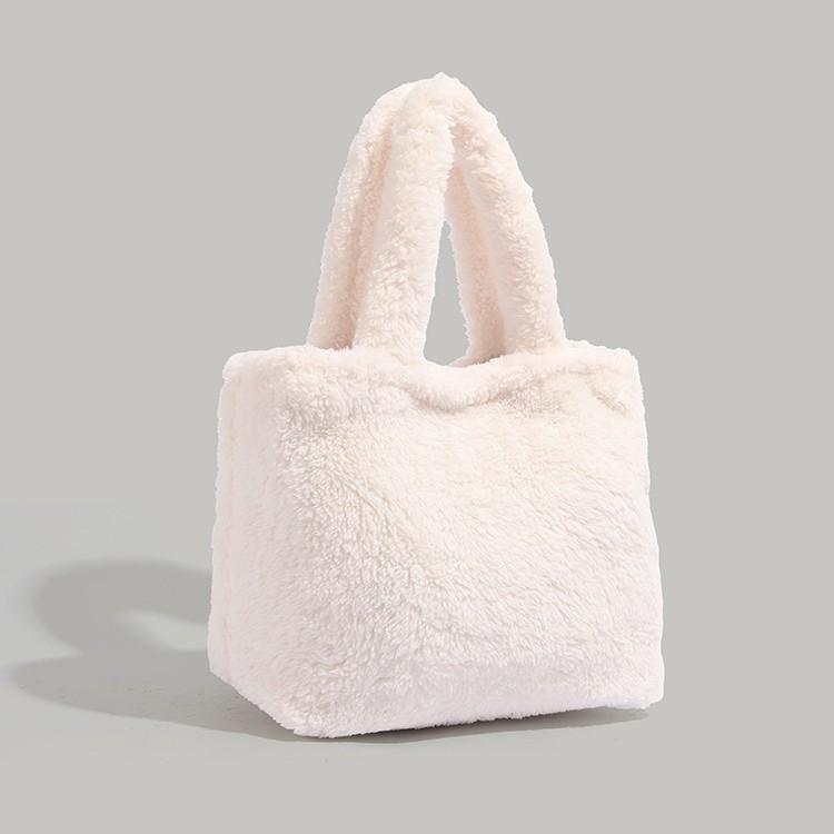 2024 Autumn Winter Cute Fluffy Bag for Women Fashion Versatile Simple New Handbag Commuting Outing Fluffy Tote Bag